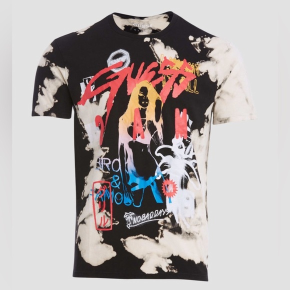 New GUESS Slim fit Graphic Tee SZ S - Picture 12 of 12